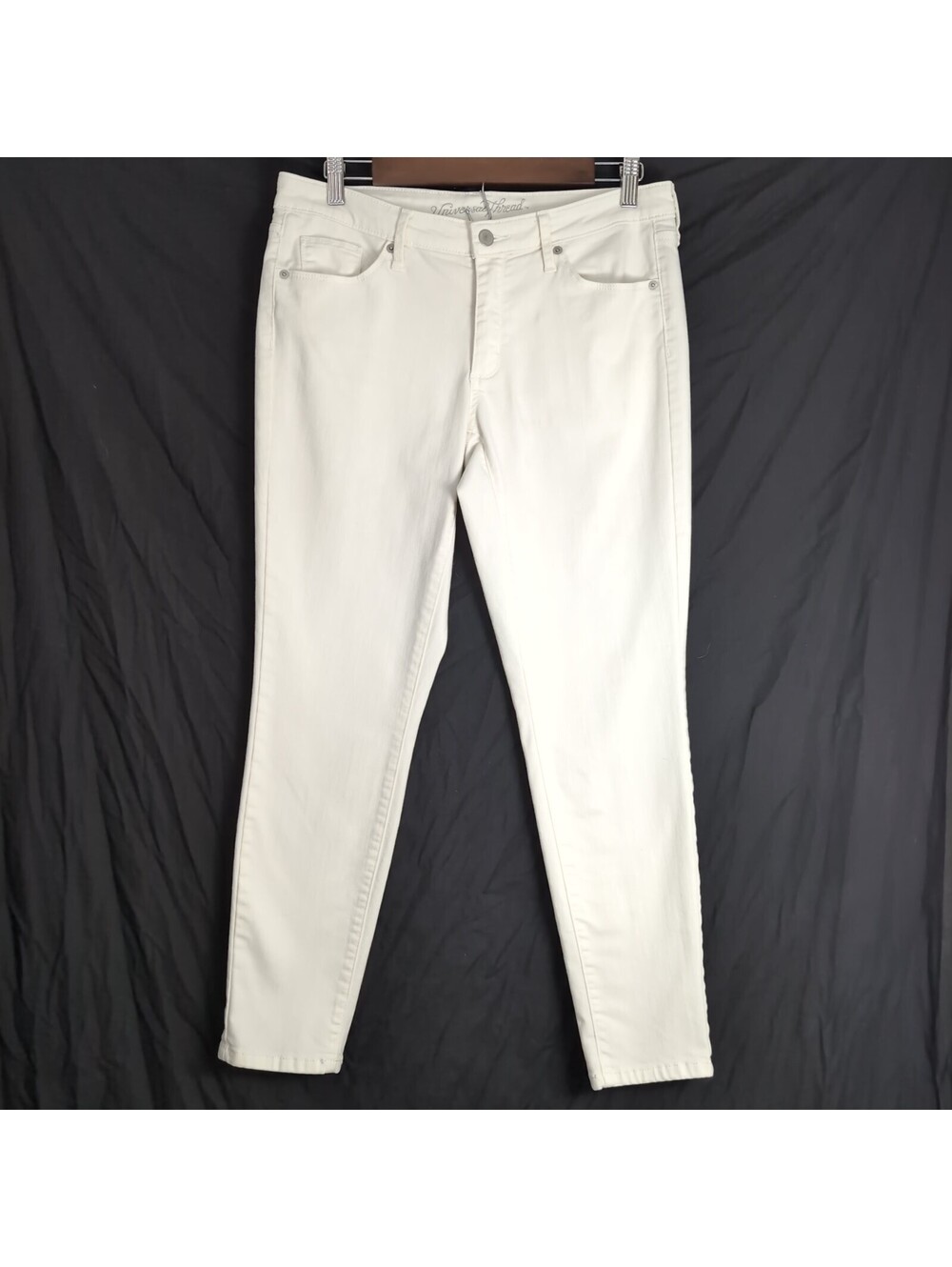 Universal Thread Mid Rise Skinny Jeans 10 30R White Stretch
